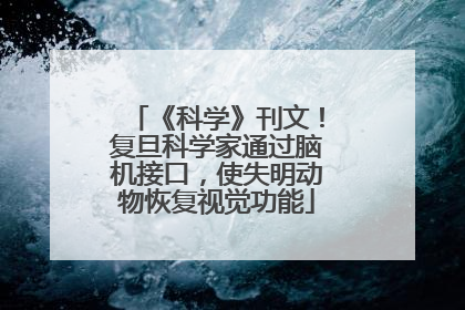 《科学》刊文！复旦科学家通过脑机接口，使失明动物恢复视觉功能