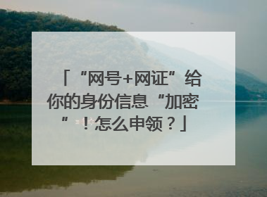 “网号+网证”给你的身份信息“加密”！怎么申领？