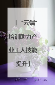 “云端”培训助力产业工人技能提升