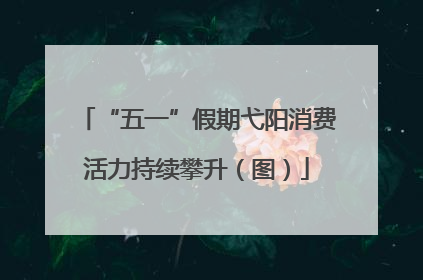 “五一”假期弋阳消费活力持续攀升（图）