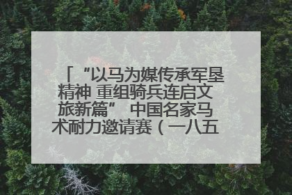 “以马为媒传承军垦精神 重组骑兵连启文旅新篇” 中国名家马术耐力邀请赛（一八五团站）暨重启骑兵连活动正式启动