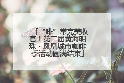 “啡”常完美收官！第二届黄海明珠・凤凰城市咖啡季活动圆满结束