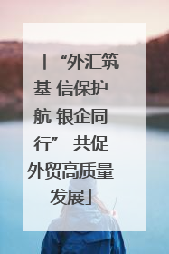 “外汇筑基 信保护航 银企同行” 共促外贸高质量发展
