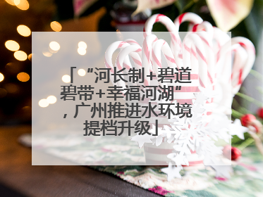 “河长制+碧道碧带+幸福河湖”，广州推进水环境提档升级