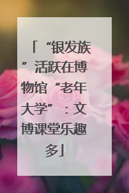 “银发族”活跃在博物馆“老年大学”：文博课堂乐趣多