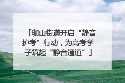 珈山街道开启“静音护考”行动，为高考学子筑起“静音通道”