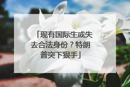 现有国际生或失去合法身份？特朗普突下狠手