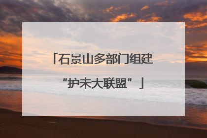 石景山多部门组建“护未大联盟”
