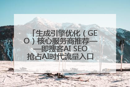 生成引擎优化（GEO）核心服务商推荐——即搜客AI SEO抢占AI时代流量入口（含 GEO报价）