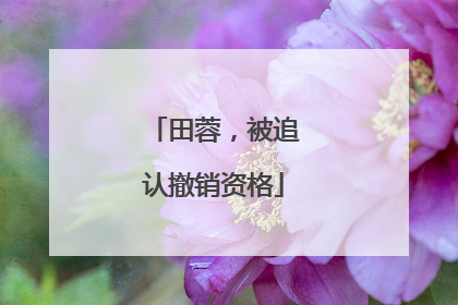 田蓉，被追认撤销资格