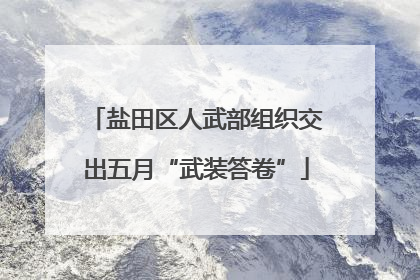 盐田区人武部组织交出五月“武装答卷”