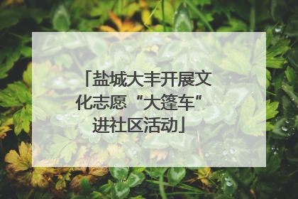 盐城大丰开展文化志愿“大篷车”进社区活动