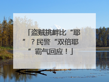 盗贼挑衅比“耶”？民警“双倍耶”霸气回应！
