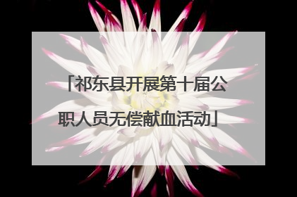 祁东县开展第十届公职人员无偿献血活动