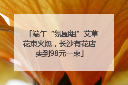 端午“氛围组”艾草花束火爆，长沙有花店卖到98元一束