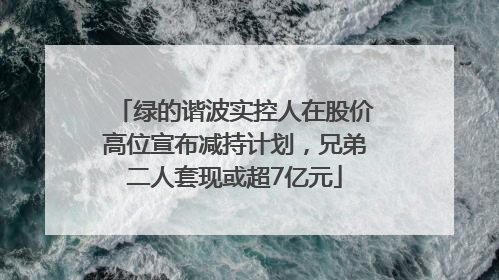 绿的谐波实控人在股价高位宣布减持计划，兄弟二人套现或超7亿元