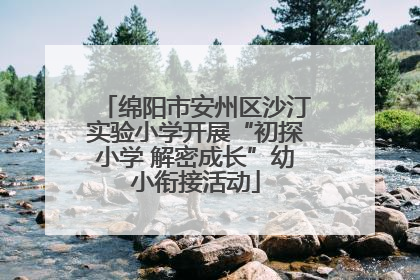 绵阳市安州区沙汀实验小学开展“初探小学 解密成长”幼小衔接活动