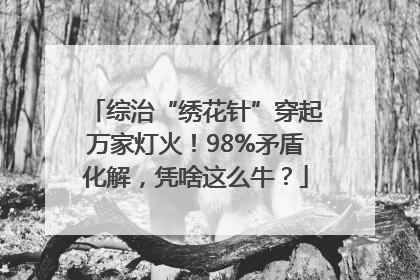 综治“绣花针”穿起万家灯火！98%矛盾化解，凭啥这么牛？