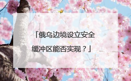 俄乌边境设立安全缓冲区能否实现？