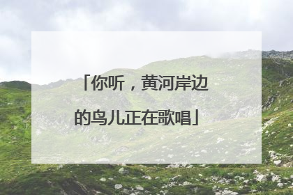 你听，黄河岸边的鸟儿正在歌唱