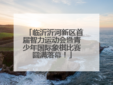 临沂沂河新区首届智力运动会暨青少年国际象棋比赛圆满落幕！
