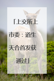 上交所上市委：道生天合首发获通过