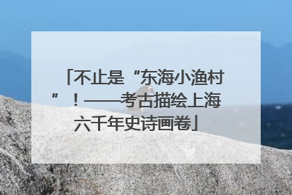 不止是“东海小渔村”！——考古描绘上海六千年史诗画卷