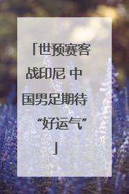 世预赛客战印尼 中国男足期待“好运气”