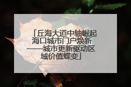 丘海大道中轴崛起 海口城市门户焕新——城市更新驱动区域价值蝶变