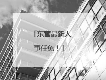 东营最新人事任免！