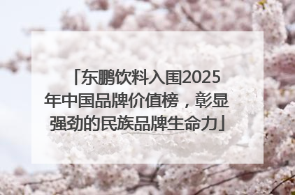 东鹏饮料入围2025年中国品牌价值榜，彰显强劲的民族品牌生命力