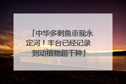 中华多刺鱼重现永定河！丰台已经记录到动植物超千种