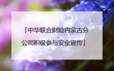中华联合财险内蒙古分公司积极参与安全宣传