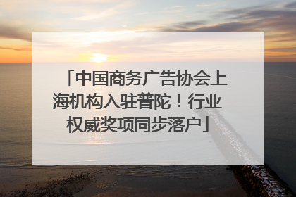 中国商务广告协会上海机构入驻普陀！行业权威奖项同步落户