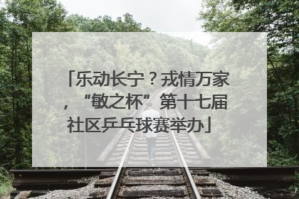 乐动长宁？戎情万家，“敏之杯”第十七届社区乒乓球赛举办