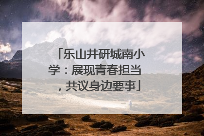 乐山井研城南小学：展现青春担当，共议身边要事