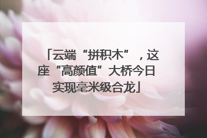 云端“拼积木”，这座“高颜值”大桥今日实现毫米级合龙