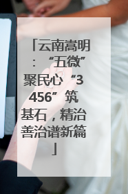 云南嵩明：“五微”聚民心“3456”筑基石，精治善治谱新篇
