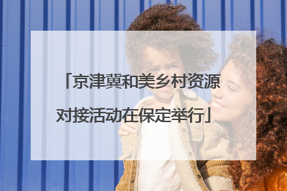 京津冀和美乡村资源对接活动在保定举行