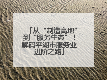 从“制造高地”到“服务生态”！解码平湖市服务业进阶之路