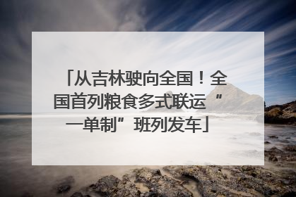 从吉林驶向全国！全国首列粮食多式联运“一单制”班列发车