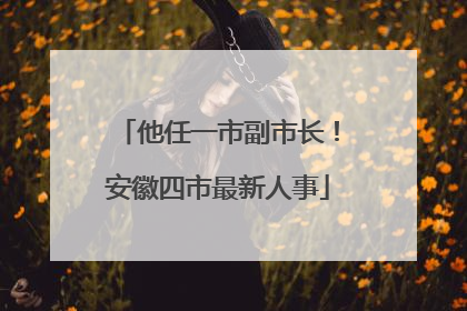 他任一市副市长！安徽四市最新人事