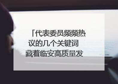 代表委员频频热议的几个关键词 藏着临安高质量发展的密码