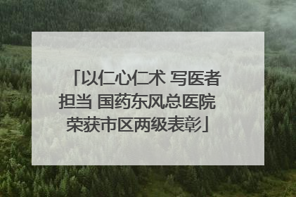 以仁心仁术 写医者担当 国药东风总医院荣获市区两级表彰