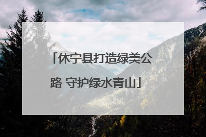 休宁县打造绿美公路 守护绿水青山