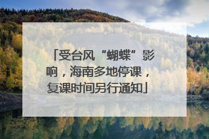受台风“蝴蝶”影响，海南多地停课，复课时间另行通知