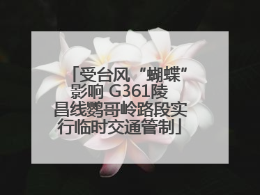 受台风“蝴蝶”影响 G361陵昌线鹦哥岭路段实行临时交通管制