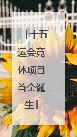 十五运会竞体项目首金诞生