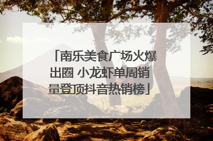南乐美食广场火爆出圈 小龙虾单周销量登顶抖音热销榜