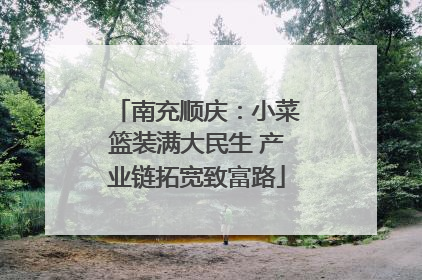 南充顺庆：小菜篮装满大民生 产业链拓宽致富路